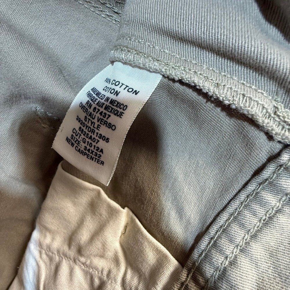 Polo Jeans Co Ralph Lauren Mens Carpenter Pants 34x32 Khaki Tan Cotton Utility - Picture 5 of 7